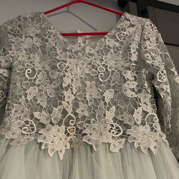 Powder Blue Junior Bridesmaid Dress - Picture 3 of 3